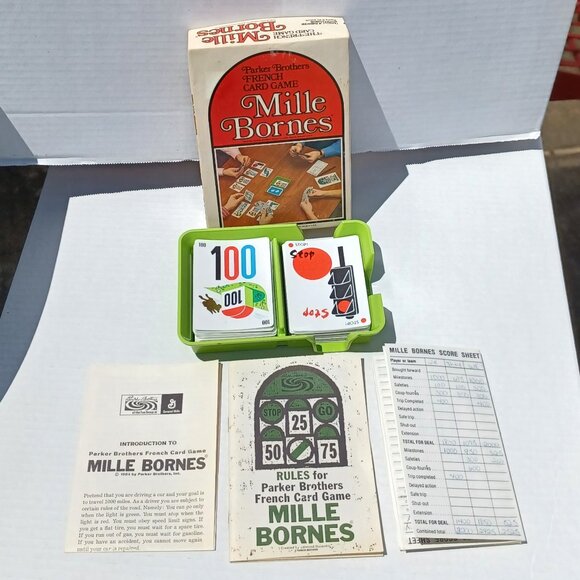 Vintage 1971 Mille Bornes Parker Brothers French Language Card Game - Picture 2 of 9
